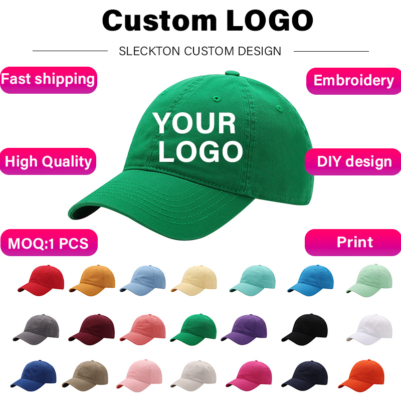 Embroidery Design Logo - SLECKTON niestandardowa czapka z daszkiem moda