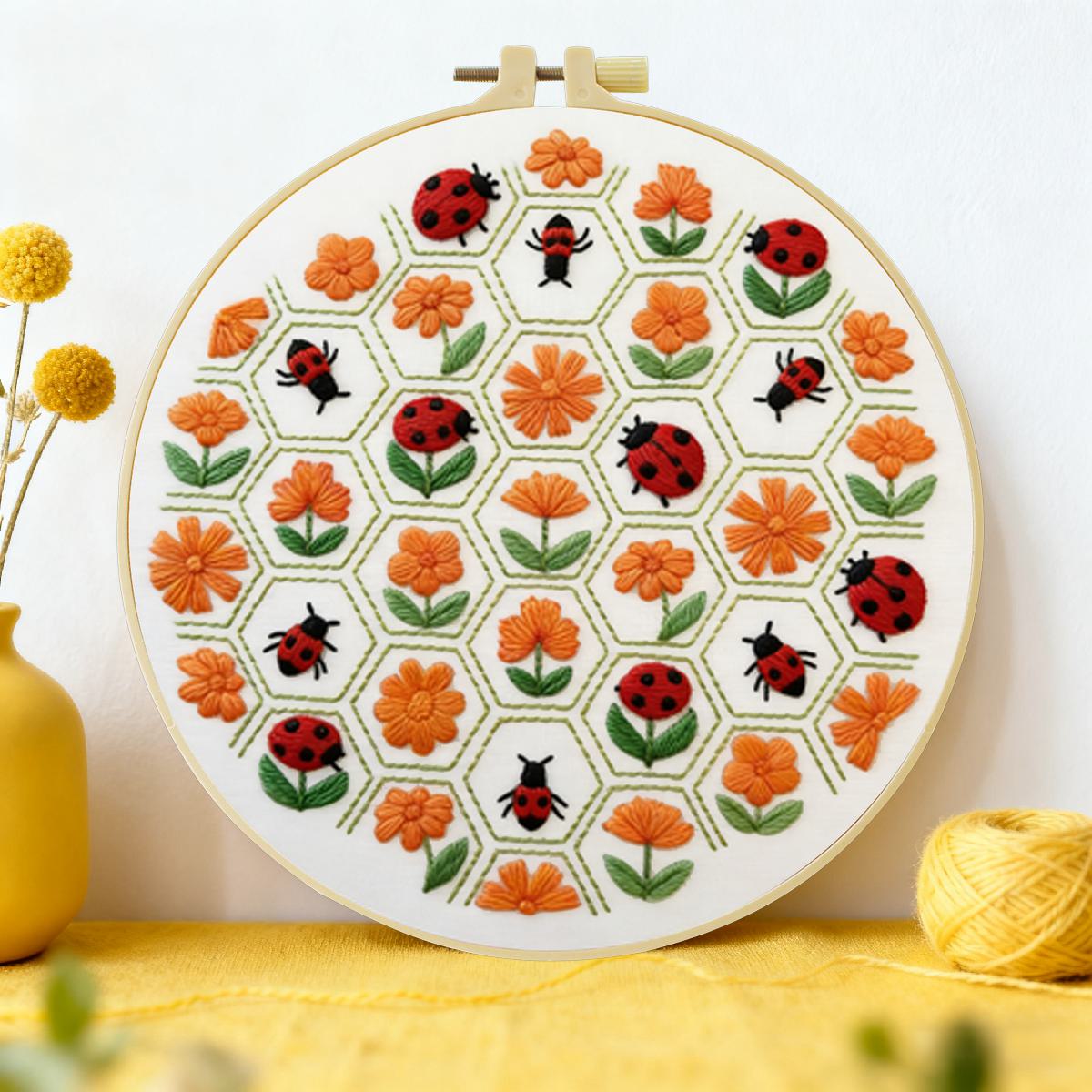 1 szt. 20X20CM/15X15CM 7,87/6, – Embroidery Lady Bug recenzja i cena
