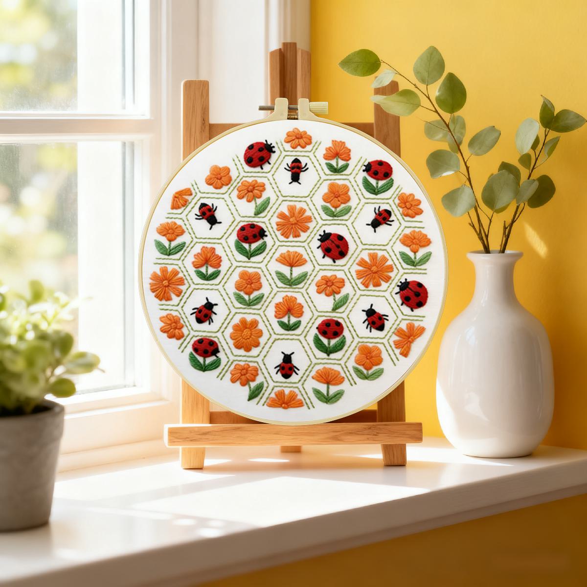 1 szt. 20X20CM/15X15CM 7,87/6, – Embroidery Lady Bug recenzja i cena